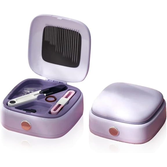 Magnetic Sewing Tool Kit, 2026 New Needle and Thread Kit with Sewing Supplies, Portable Manual Sewing Kit for Adults Beginners (Purple)