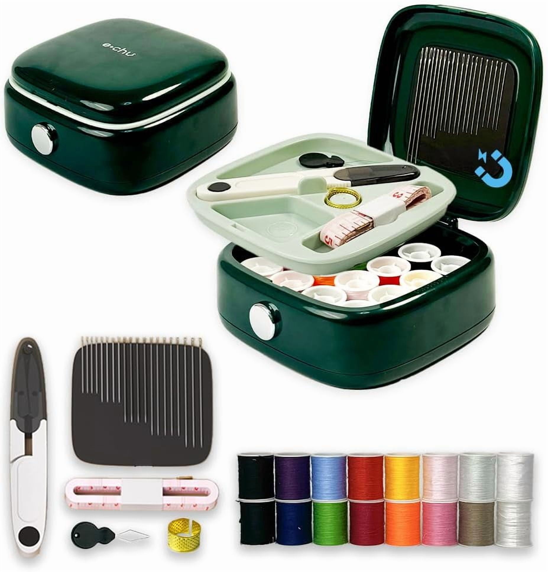 Magnetic Sewing Tool Kit - Big Eye Stainless Steel Sewing Needles Kit ...