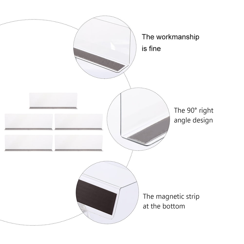 Shelf Dividers 6pcs Transparent Shelf Separators