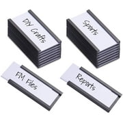 FLEXIBLE MAGNETS Magnetic Shelf Label Data Card Holders - C Channel - Magnetic Strips with Protective Films - Labels for Shelf Organization -1" x 2" - 75 Pieces