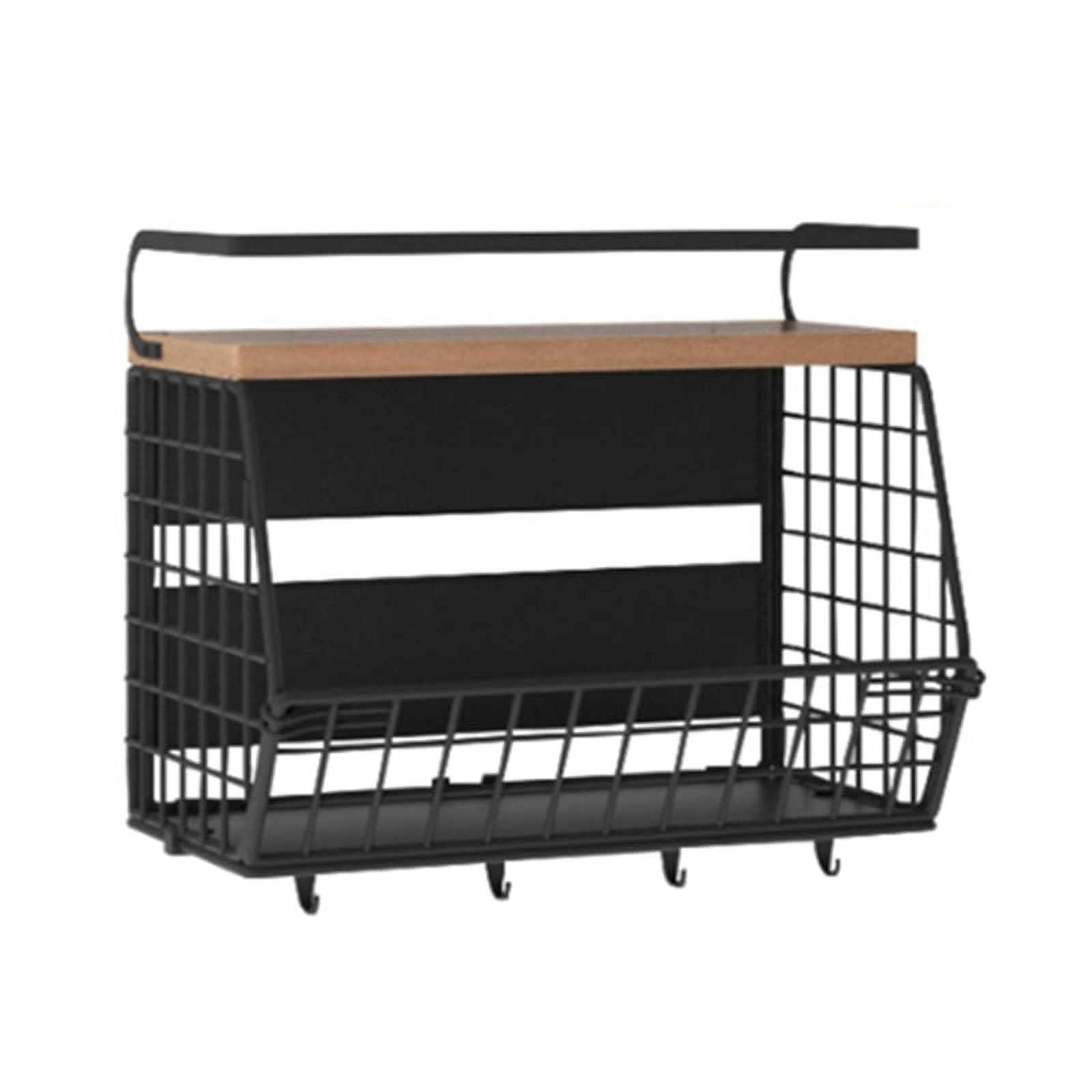 Magnetic Shelf for Fridge with Wood Lid Spice Rack for Refrigerator