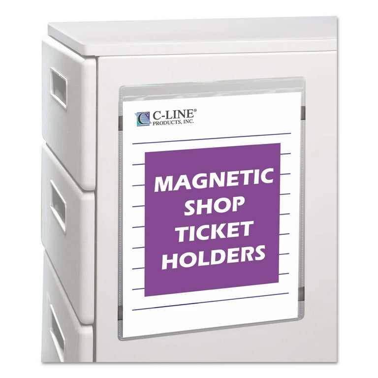 Magnetic Shop Ticket Holders, Super Heavyweight, 50 Sheets, 9 x 12, 15/Box Magnetic Shop Ticket Holders, Super Heavyweight, 50 Sheets, 9 x 12, 15/Box