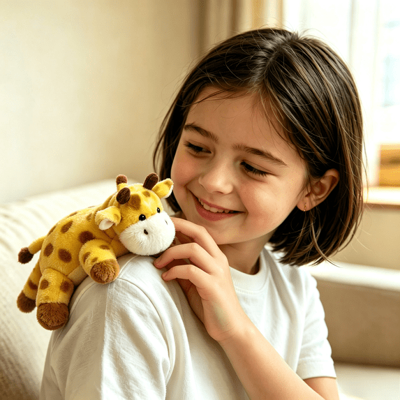 Magnetic Shoulder Giraffe Plush Toy, Mini Giraffe Stuffed Animal with Magnet, Soft Giraffe Plush for K*ids & Adults, Cute Animal Plush Gift