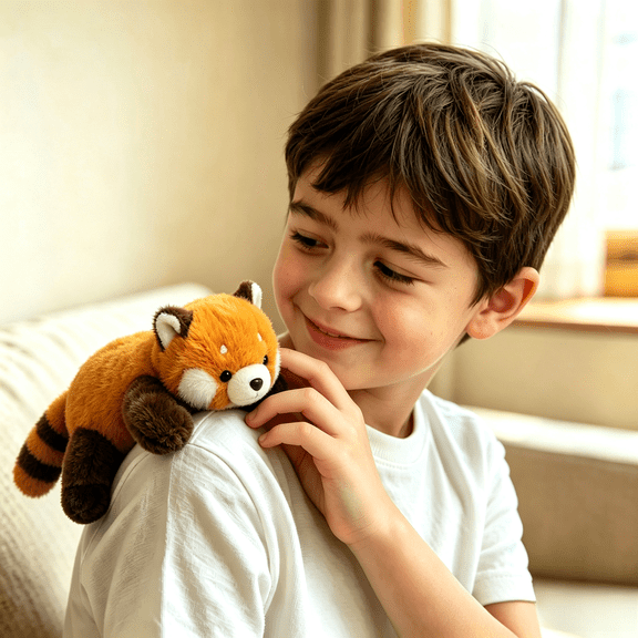 Magnetic Shoulder Raccoon Plush Toy, Mini Raccoon Stuffed Animal with Magnet, Soft Raccoon Plush for K*ids & Adults, Cute Animal Plush Gift