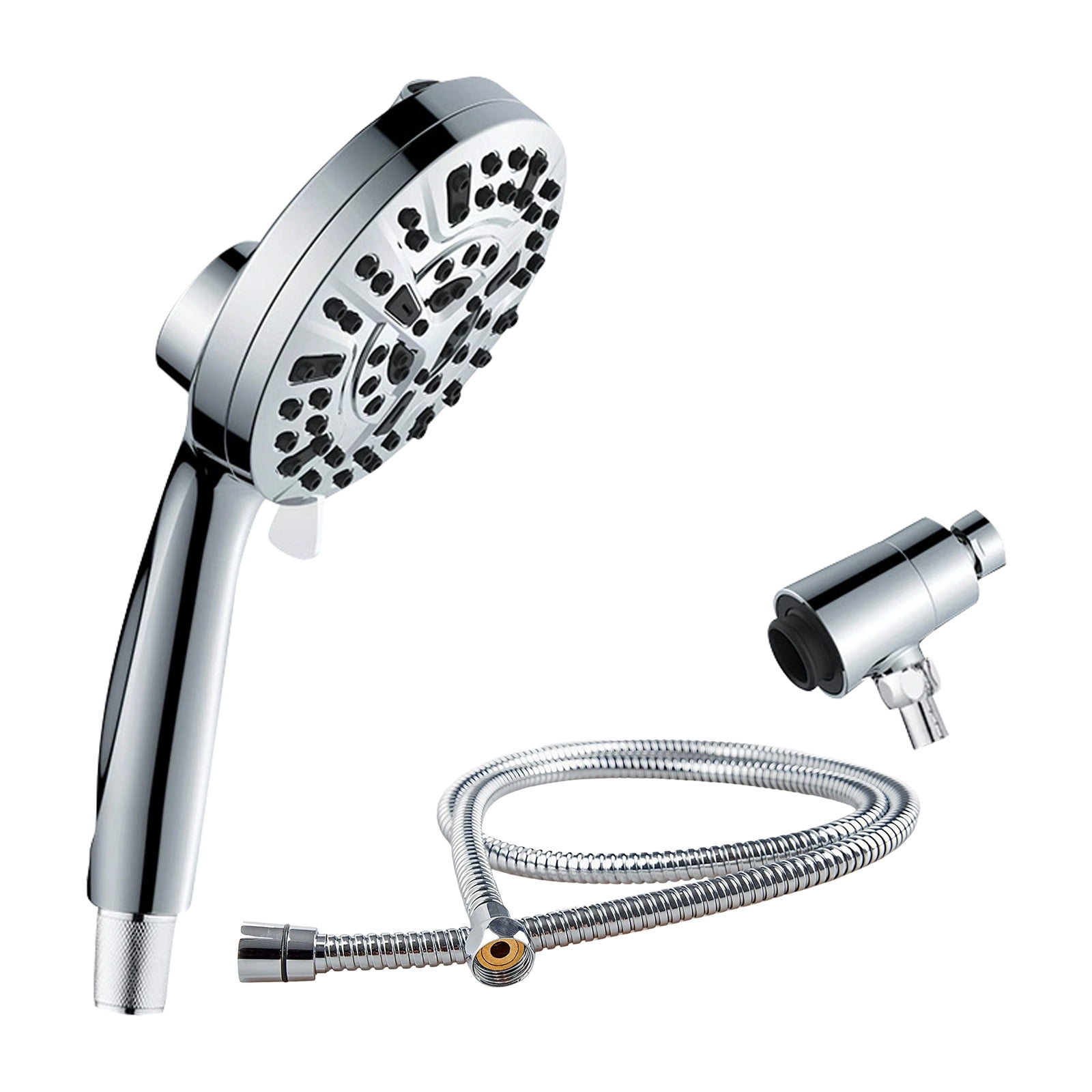 Magnetic Shower Head Magnetic Shower Head with Handheld High Pressure 10 Ways Shower Head Chrome- Anti-clog Nozzles with Wall and Overhead Holder Extra Long Stainless Steel Hand Shower Head Hose