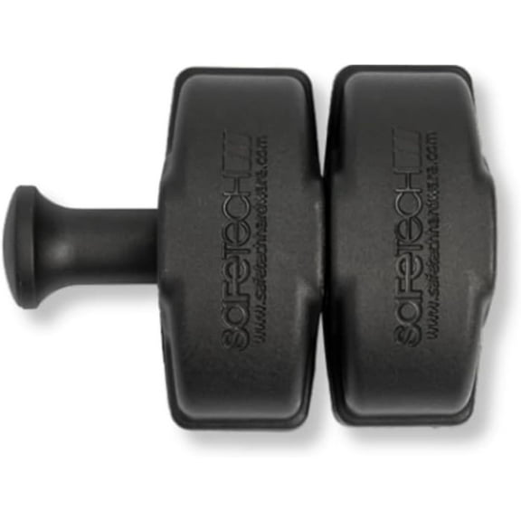 Safetech Hardware Magnetic Side Pull Gate Latch | General Purpose Magnetic Gate Latch for Aluminum/Metal Fences | Industrial Strength Self-Latching Fence Pull SLG-150KB - Black