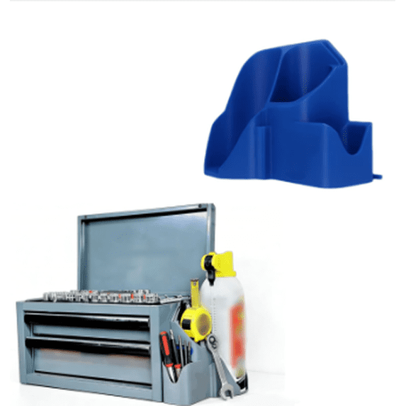 Magnetic Side Storage Pouch For Harbor Freight US General Mini Tool Box | Side-Mount Organizer For Cans, Tubes & Small Parts | Fits Left Or Right Side (Grey, Left)