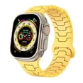thumbnail image 1 of Magnetic Silicone Band for Apple Watch 42(Series 1/2/3)/44/45/46/49mm for Men Women, Lightweight Sport Strap for iWatch Ultra SE Series 10 9 8 7 6 5 4 3 2 1, with Security Loop, Yellow, 1 of 9