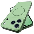 thumbnail image 1 of Magnetic Silicone Case for Apple iPhone 15, Compatible with Magsafe, Smooth Shockproof Anti-Scratch, Soft Anti-Scratch Microfiber Lining Protection Phone Case-Green, 1 of 6