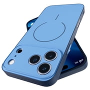Magnetic Silicone Case for Apple iPhone 17 Pro Max, Compatible with Magsafe, Smooth Shockproof Anti-Scratch, Soft Anti-Scratch Microfiber Lining Protection Phone Case-Dark Blue