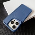thumbnail image 1 of Magnetic Silicone Case for iPhone 15 Pro Compatible with MagSafe Wireless Charging, Skin-Feel Soft Grip Rubber TPU Shockproof Slim Lightweight Phone Cover for iPhone 15 Pro, Darkblue, 1 of 8