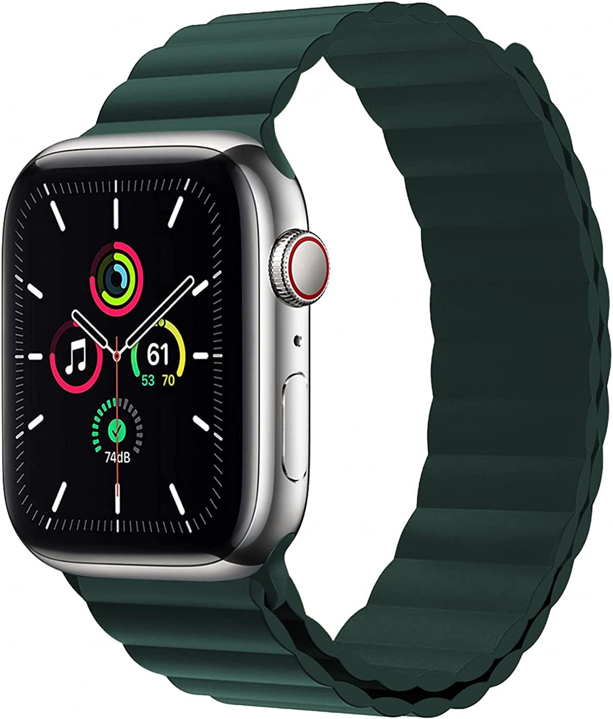 Magnetic Silicone Loop Band Compatible with Apple Watch Bands 38mm 40mm ...