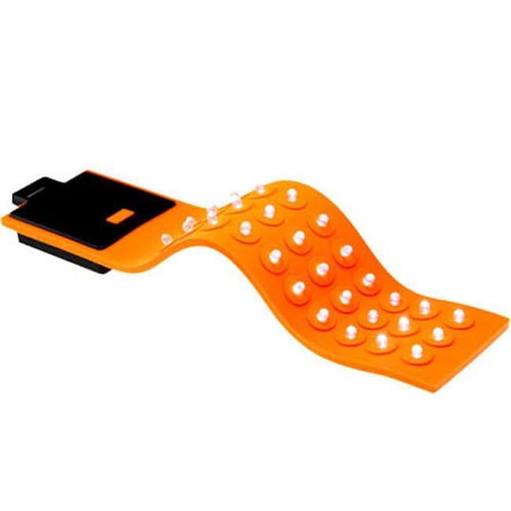 Magnetic Silicone Orange 30 LED Flex ORANGE Flashlight 3 Functions Handsfree ()