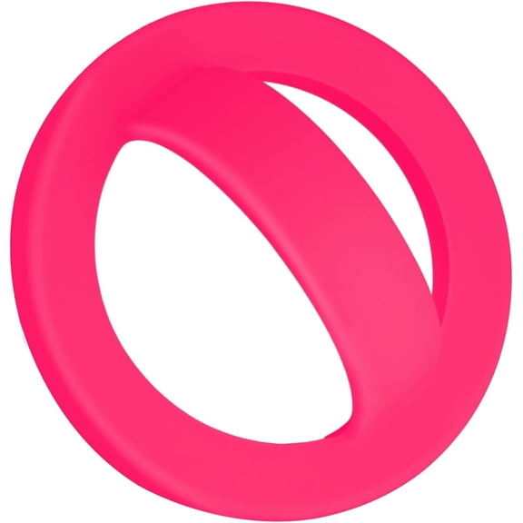 Magnetic Silicone Ring Grip Phone Holder, Rotating Finger Loop Ring Grip Holder, Soft and Portable, Strong Magnetic Attraction, Compatible with Magsafe Phone Case (Hot Pink)