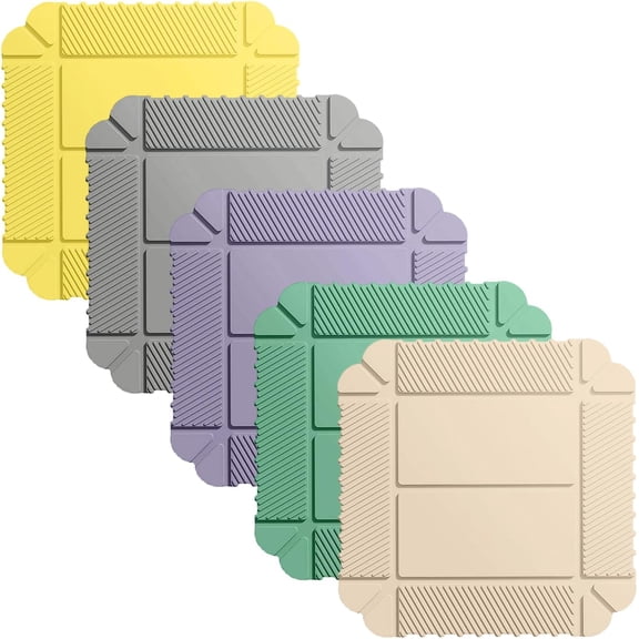Magnetic Silicone Trivet 5 Pack, Heat Resistant Coasters for Hot Dishes, Foldable Hot Pads for Countertops, Space Saving Kitchen Mats for Indoor Outdoor Use