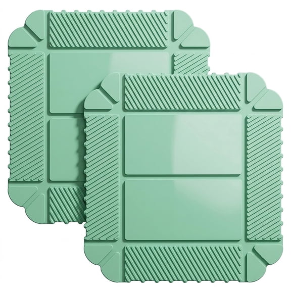 Magnetic Silicone Trivet Mat - Heat Resistant Hot Pad for Hot Dishes,Non-Slip Table & Countertop Protector (2, Green)