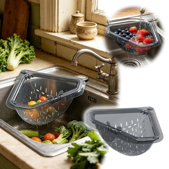 Magnetic Sink Strainer Kitchen Strainer with Strong 360° Filtration and Easy Cleaning Stainless Mesh Reusable Strainer for Drains Holder Included