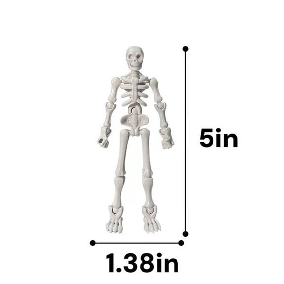 Magnetic Skull Action Figure With Fully Articulated Joints - Skeleton Model For Sketching Decoration And Gift 1 Pack