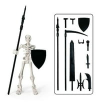 Magnetic Skull Joint Multi-Joint Action Figure - Fully Articulated Skeleton with Weapon Set for Desk Decoration, Sketching Practice, Halloween Gift