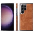 thumbnail image 1 of Magnetic Slim Case for Samsung Galaxy S25 Ultra, Classic Premium PU Leather Business Elegant Support Car Mount Luxury Phone Cover Soft Non-Slip Plating Edge Wireless Charging Shockproof Cover,Brown, 1 of 7
