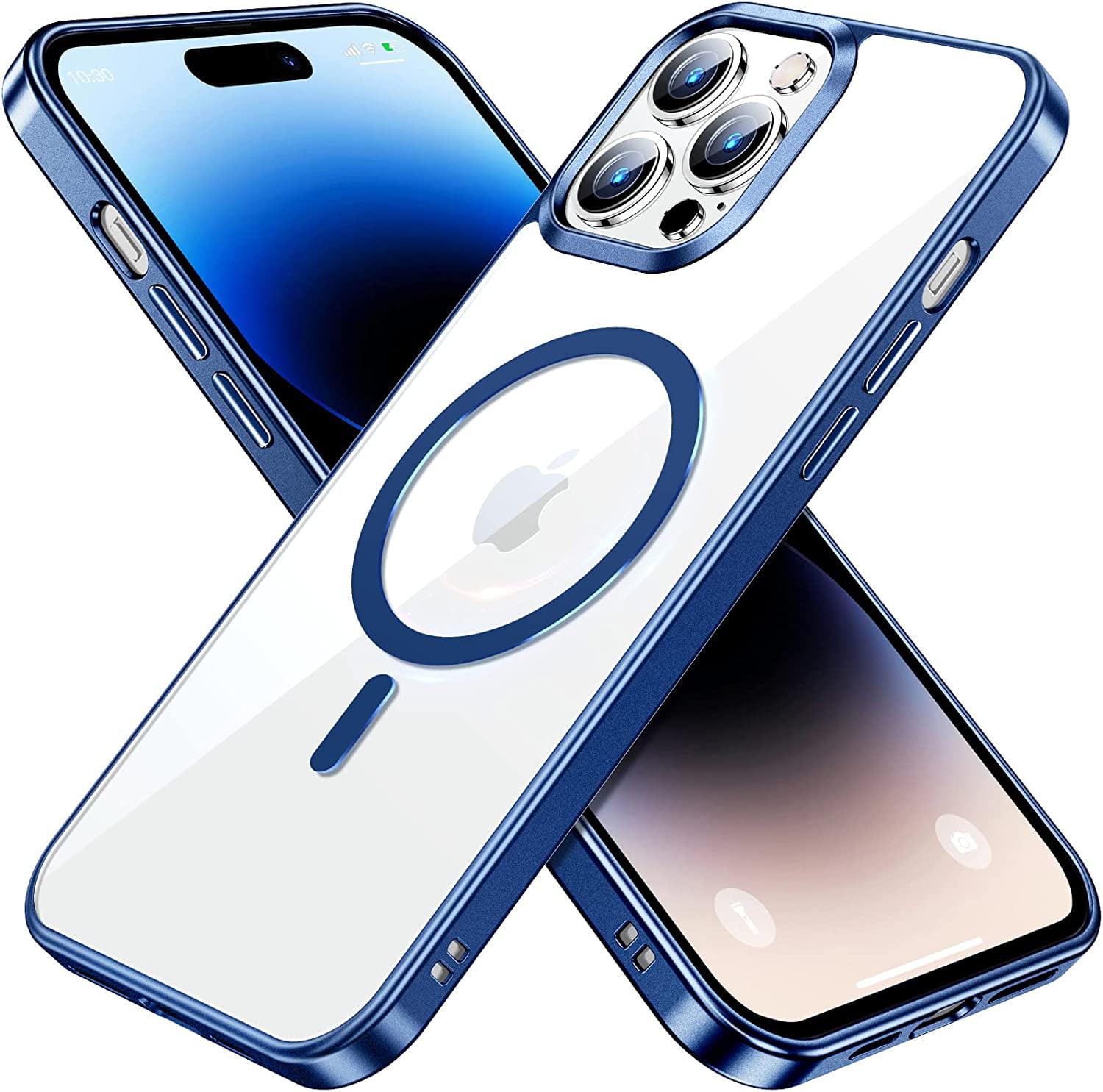 Mkeke for iPhone 14 Pro Max Case Clear Magnetic Version Work with Magsafe  Non Yellowing Shockproof Case with Military Grade Protection for Apple