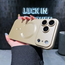 Magnetic Slim Fit Case Fit for iPhone 17 Pro, Ultra-Thin Lightweight Durable Frameless Matte Hard Metallic Paint Phone Cover Case for iPhone 17 Pro - Desertgold