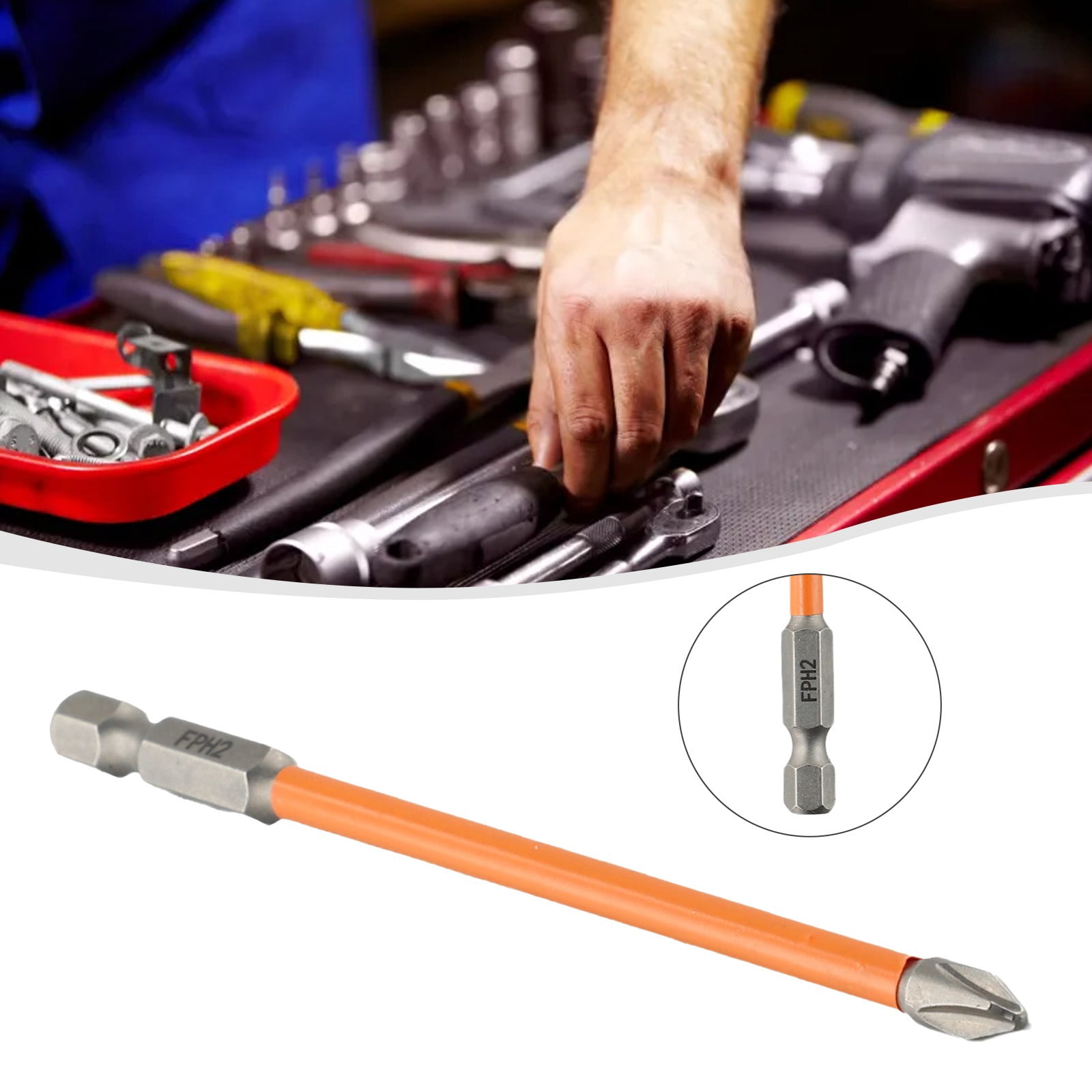 Cross Bit Screwdriver Magnetic Slotted Cross Screwdriver Bit Set for Electricians, 65mm ...
