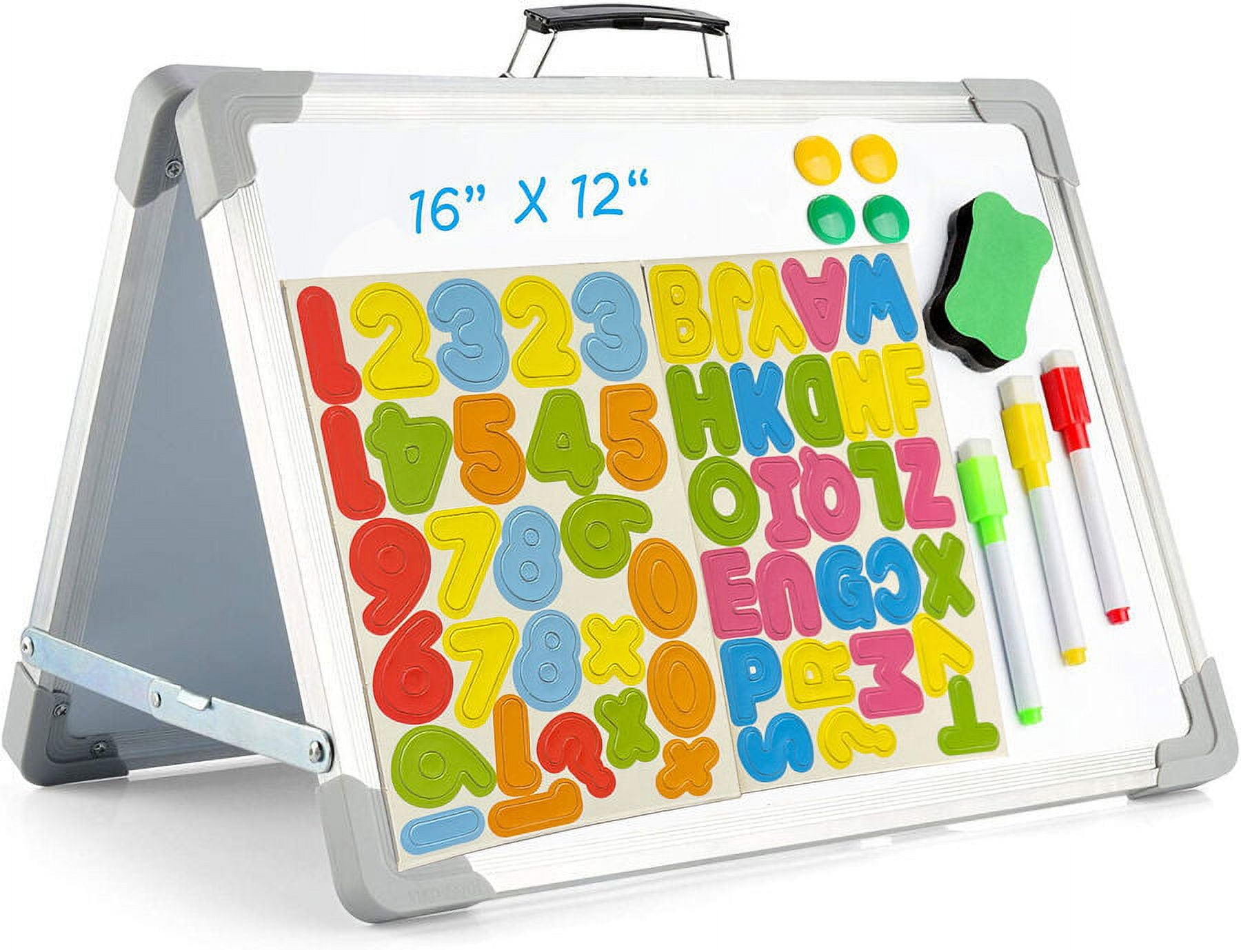 Hercules Series 45.25W x 54.75H Double-Sided Mobile White Board with Pen Tray