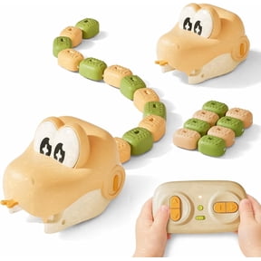 Magnetic Snake Game Toy, Remote Control Eating Snake Toys with Sound and Light, Interactive Parent-Child Competitive Game Race Car Toy for Kids Boys Girls