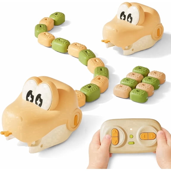 Magnetic Snake Game Toy, Remote Control Eating Snake Toys with Sound and Light, Interactive Parent-Child Competitive Game Race Car Toy for Kids Boys Girls