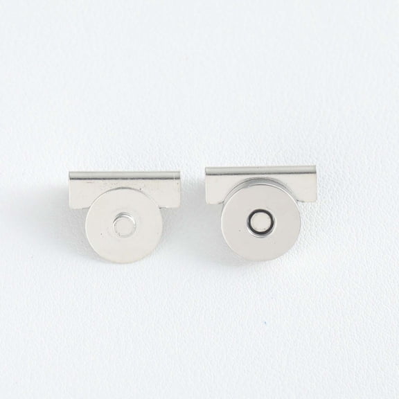 Magnetic Snap Button Bag Closure Clasp Accessories,Concealed Invisible Leather Purse Locking Hardware Fastener for Handbag Backpack DIY Craft Sewing Silver
