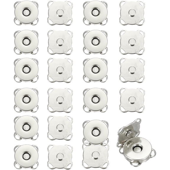 Magnetic Snap Buttons 12-Sets, 14mm Plum Blossom Clasp Fasteners