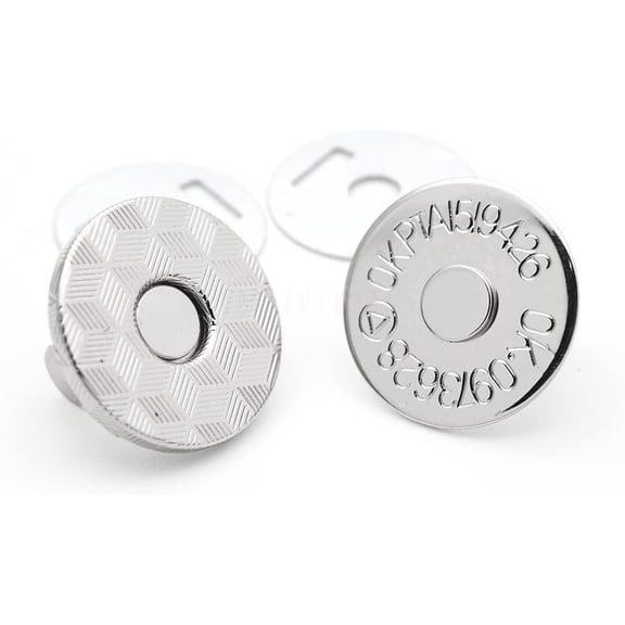 Magnetic Snap Buttons Quality Strong Clasp for Purse Sewing Handbags Closures 6 Pack MNC (18mm, Silver)
