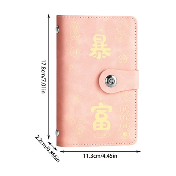 LanSuare Magnetic Snap Money Saving Binder, Money Storage Wallet, Compact Finance Tracker, Home Budget Expense Organizer