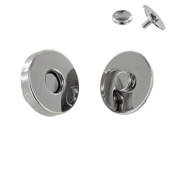 Magnetic Snap, Riveted Backs, Nickel Plate