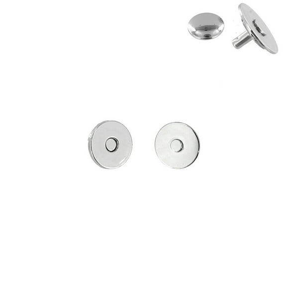 Magnetic Snap, Riveted Backs, Nickel Plate