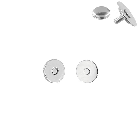 Magnetic Snap, Riveted Backs, Nickel Plate