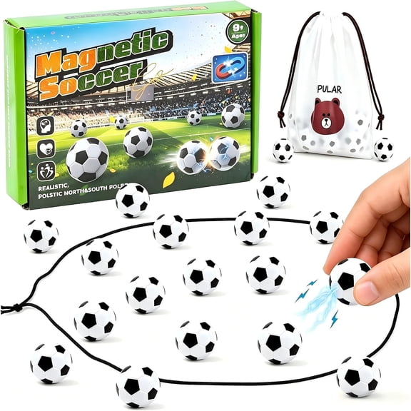 An Engaging Soccer Game with String, 20 Pieces Tabletop Strategy Board Game, Portable Interactive Family Party Game for Kids & Adults, Ages 5+