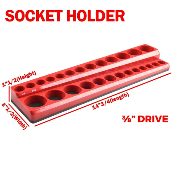 Magnetic Socket Organizers Socket Holder 1/2 3/8 1/4Drive Holds Organizer 45724