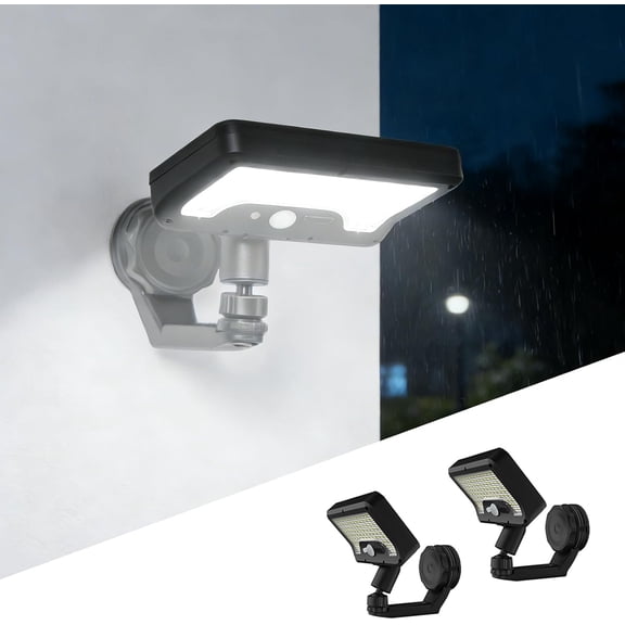 Magnetic Solar Lights Outdoor, 92 LEDs Motion Sensor Solar Lights with USB Charging & 3 Modes, 360 Rotatable Solar Lights Outdoor Waterproof, LED Security Light for Yard Patio Fence Deck