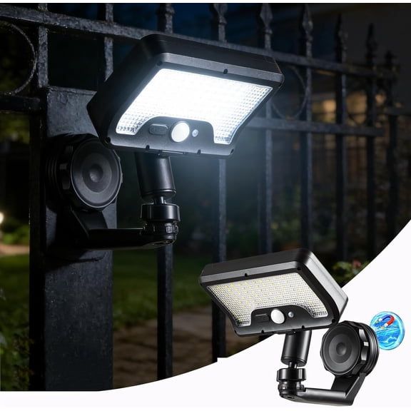 Magnetic Solar Lights Outdoor, 92 LEDs Solar Motion Sensor Light with USB Charging, 360° Rotatable IP65 Waterproof Security Light, 3 Modes LED Wall Light for Yard Patio Fence Deck