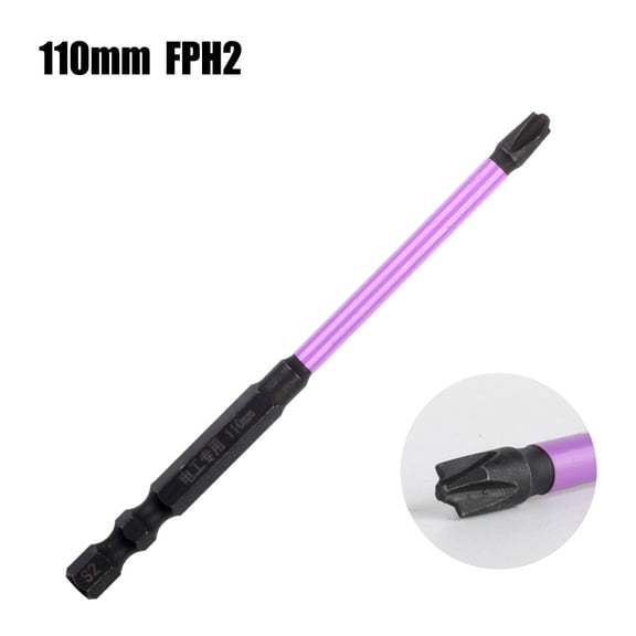 Magnetic Special Slotted Cross Screwdriver Bit for Electrician PH1 PH2 65-150mm 110mm FPH2