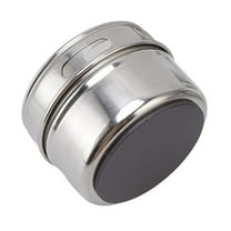 Magnetic Spice Jars with Stainless Steel Base - Airtight Kitchen Storage Containers with Adjustable Sprinkle Lids