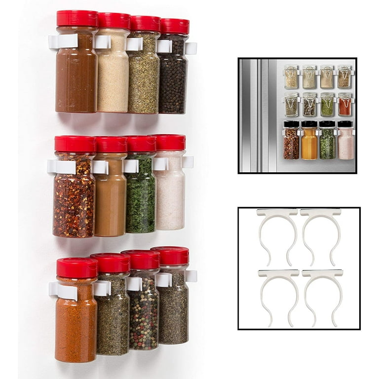 Good Cooking Magnetic Spice Rack Gripper Clips Set of 4 Universal Spice Jar Clips Easily Organize and Reorganize Dispensers Great Gift for Cooks Walmart