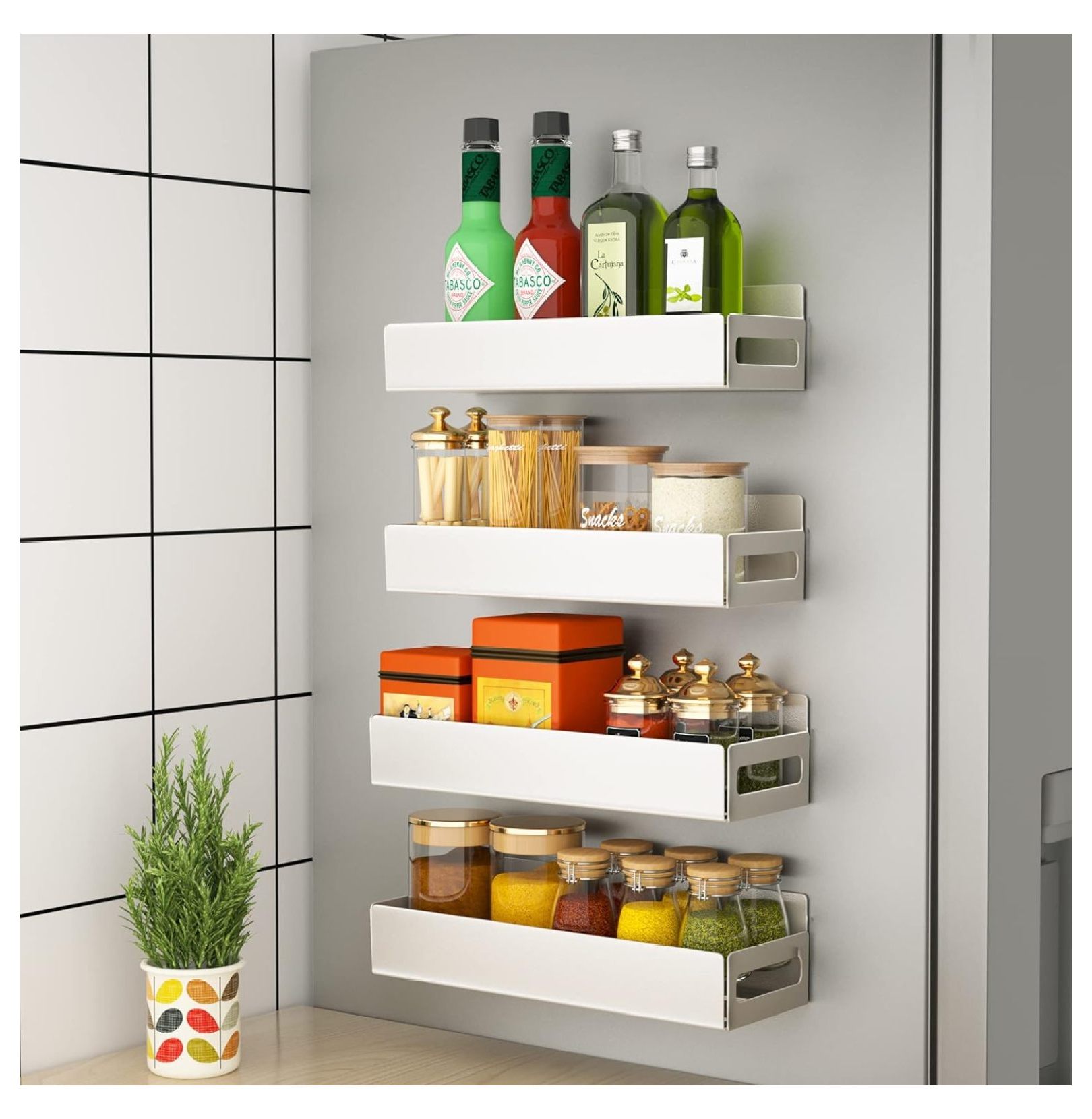 Magnetic Spice Rack Organizer For Refrigerator Magnetic Shelf For Photo Inspiration