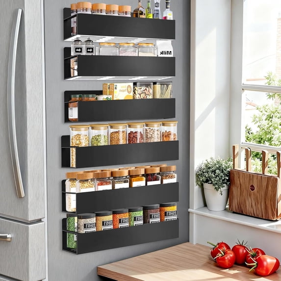 Magnetic Spice Rack Storage For Kitchens Reference: Magnetic Spice Rack Organizer For Fridge Seasoning Organizer For