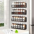 thumbnail image 1 of Magnetic Spice Rack for Refrigerator with Spice Jars- Includes 24 Pcs 4 OZ Seasoning Containers with Labels, 4 Space-Saving Magnetic Shelf for fridge- Perfect for Small Kitchens, Apartments, 1 of 6