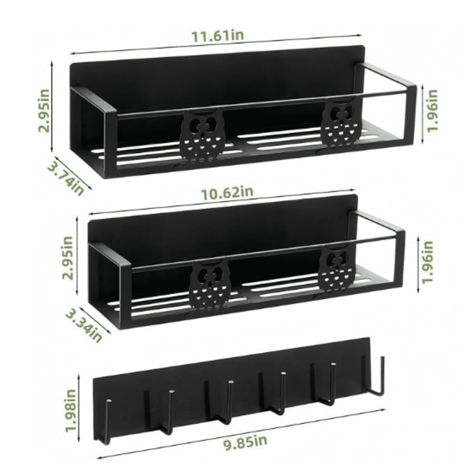 Magnetic Spice Rack for Refrigerator,Spice Organizer Magnetic Shelf for Fridge Side,Magnetic Storage Shelves for Kitchen,Small Kitchen Storage Rack with Magnetic Hooks Rack(3Pack)