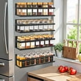 thumbnail image 1 of Magnetic Spice Rack for Refrigerator Seasoning Organizer for Spice Fridge Shelf storage Magnetic Shelf with Hook for Oven (4pack-Cut out-Black), 1 of 5