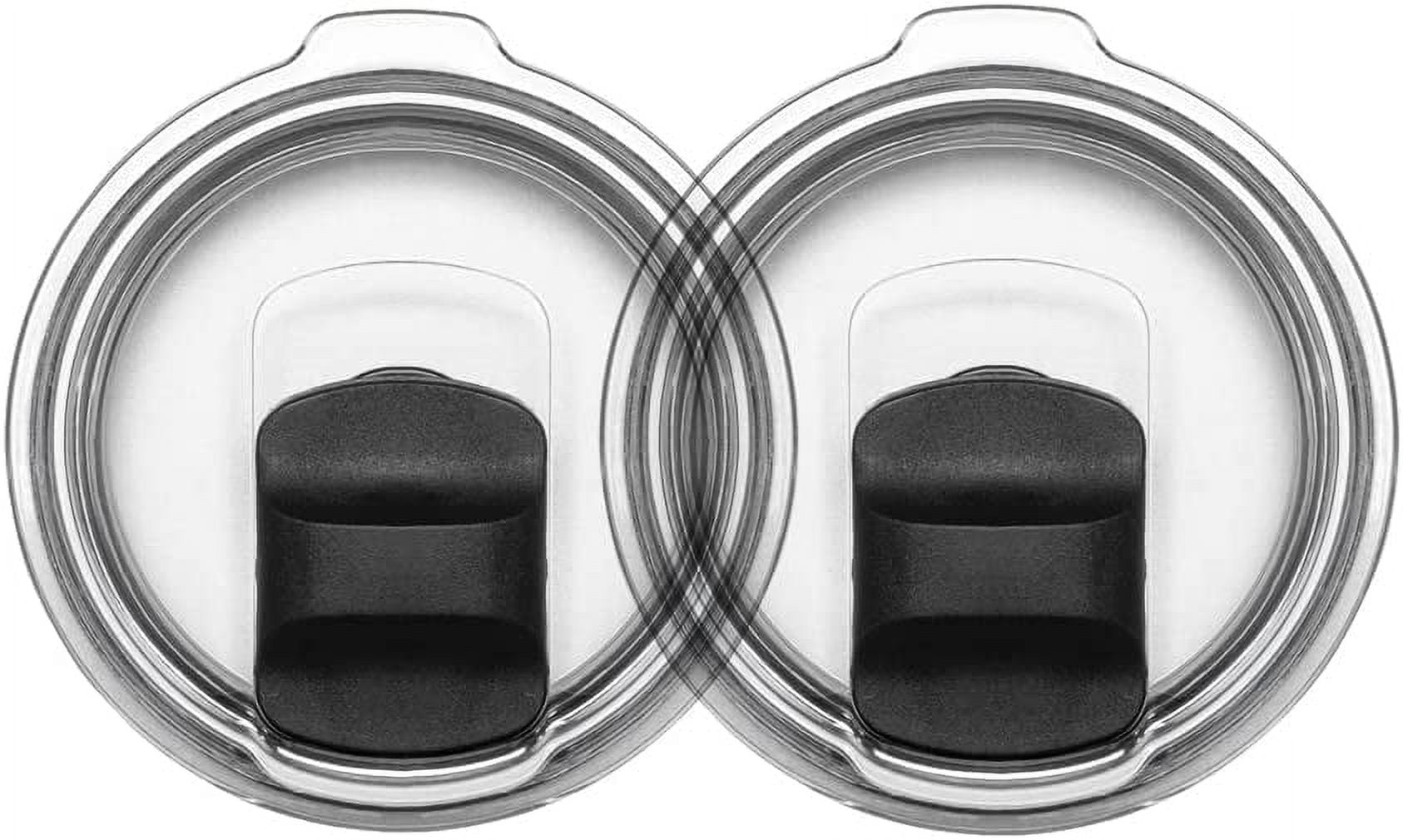 2 Pack 30oz Magnetic Tumbler Lid, Fits Yeti Rambler or Old Style RTIC Coffee Tumbler - Replacement for Spillproof Ozark Trail Lids, Magnetic Slider